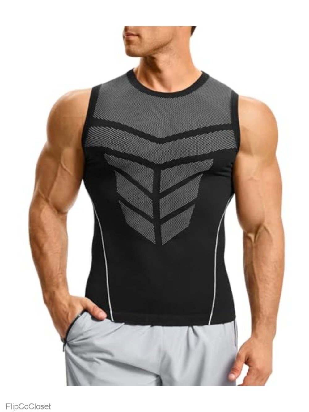 Men's Compression Tank Top Sleeveless Quick Dry Activewear Workout Gym